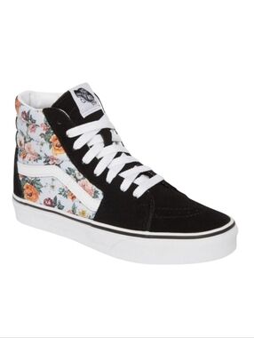 Vans Sk8-hi Garden Floral High Top Sneakers Flowers Size 8.5 EUC